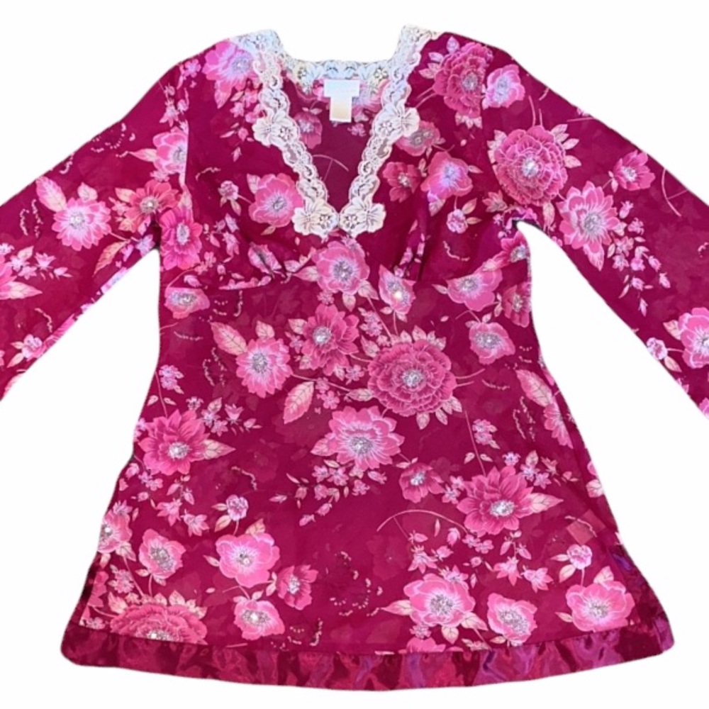 Super Sexy Pink Floral Sleepwear